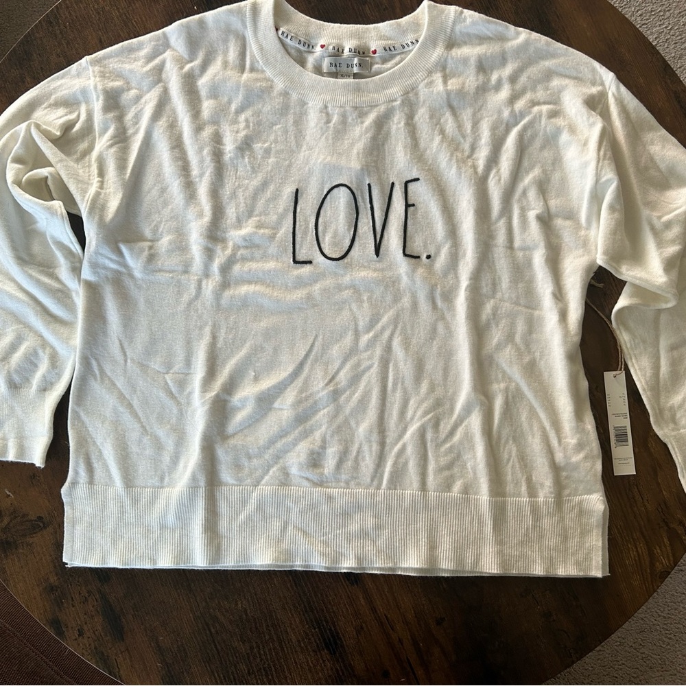 Rae Dunn Love Shirt.  Long Sleeve.  XL